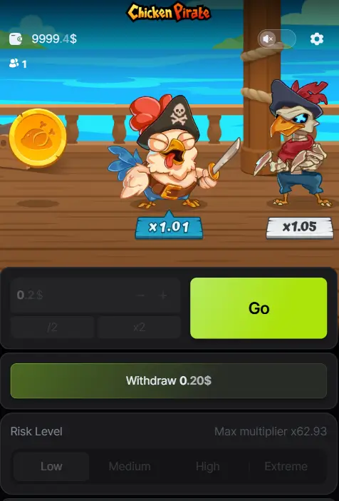 Chicken Pirate mobile app
