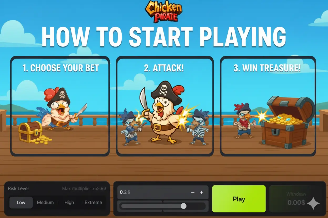 How to start playing Chicken Pirate